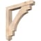 Ekena Millwork Merced Arts and Crafts Smooth Bracket w/ Offset Brace, Douglas Fir, 5 1/2"W x 34"D x 34"H BKT0604X34X34MRC03SDF - alternate 1